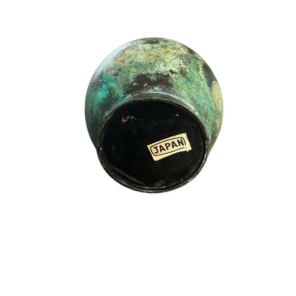 Antique Japanese Bronze Soliflor Vase Amazing Patina